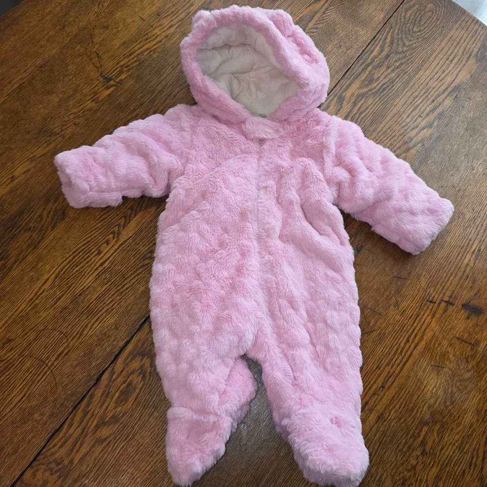 Pink 0/3 MO Wonder Nation Winter Outfit Soft Fluffy Warming Sack Infant Newborn